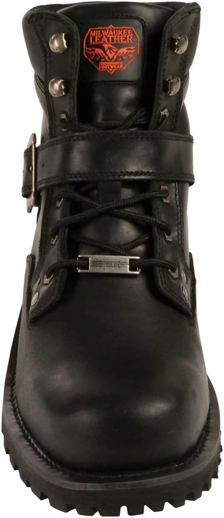 Мужские инженерные ботинки Milwaukee Leather MBM9010 с боковой пряжкой, 15 см, черные - ШИРОКИЕ И СТАНДАРТНЫЕ — фото 3