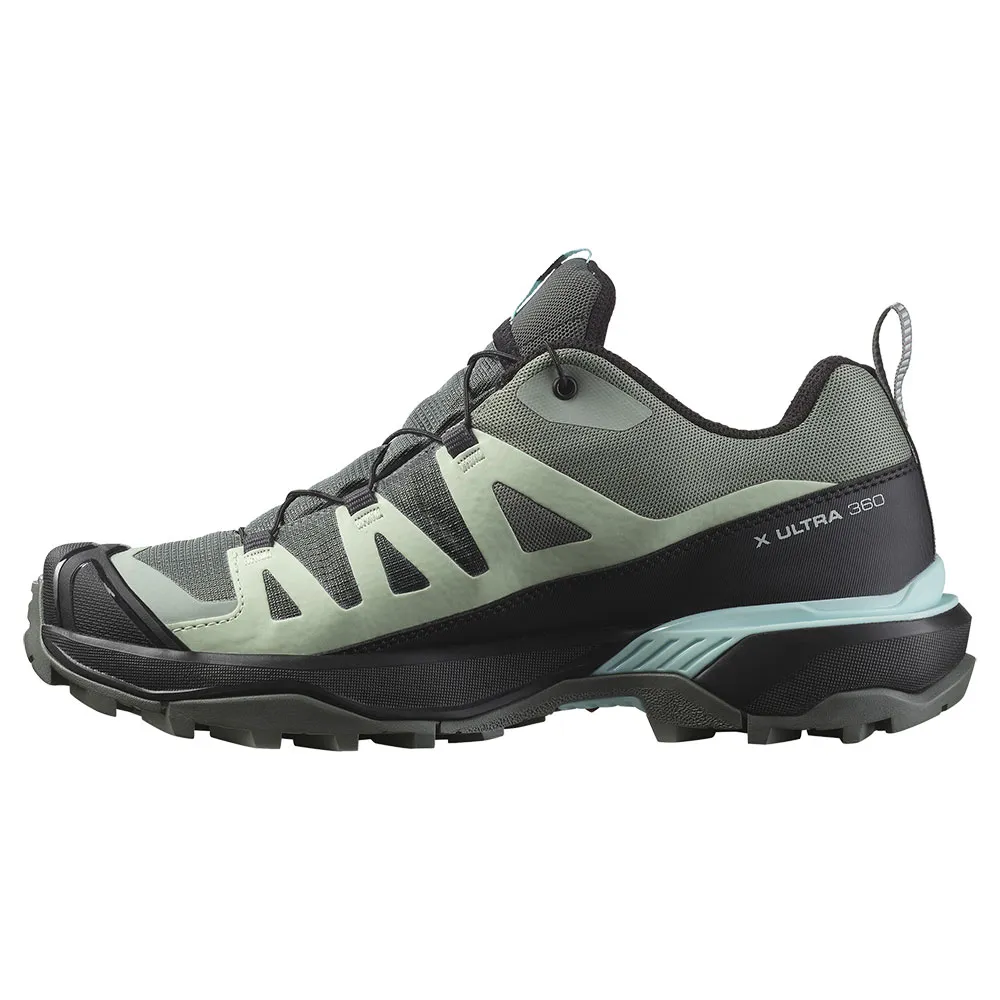 Походные ботинки женские Salomon X Ultra 360 Goretex из переработанных материалов, серо-зеленый — фото 3