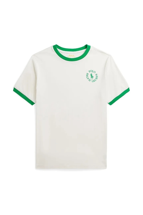 

Детская хлопковая футболка Polo Ralph Lauren, белый