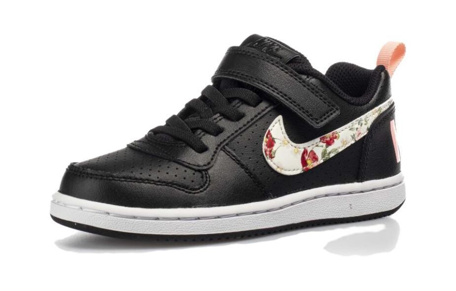 Кроссовки Nike Court Borough Kids Skateboarding Shoes PS Low-top Black, черный — фото 3