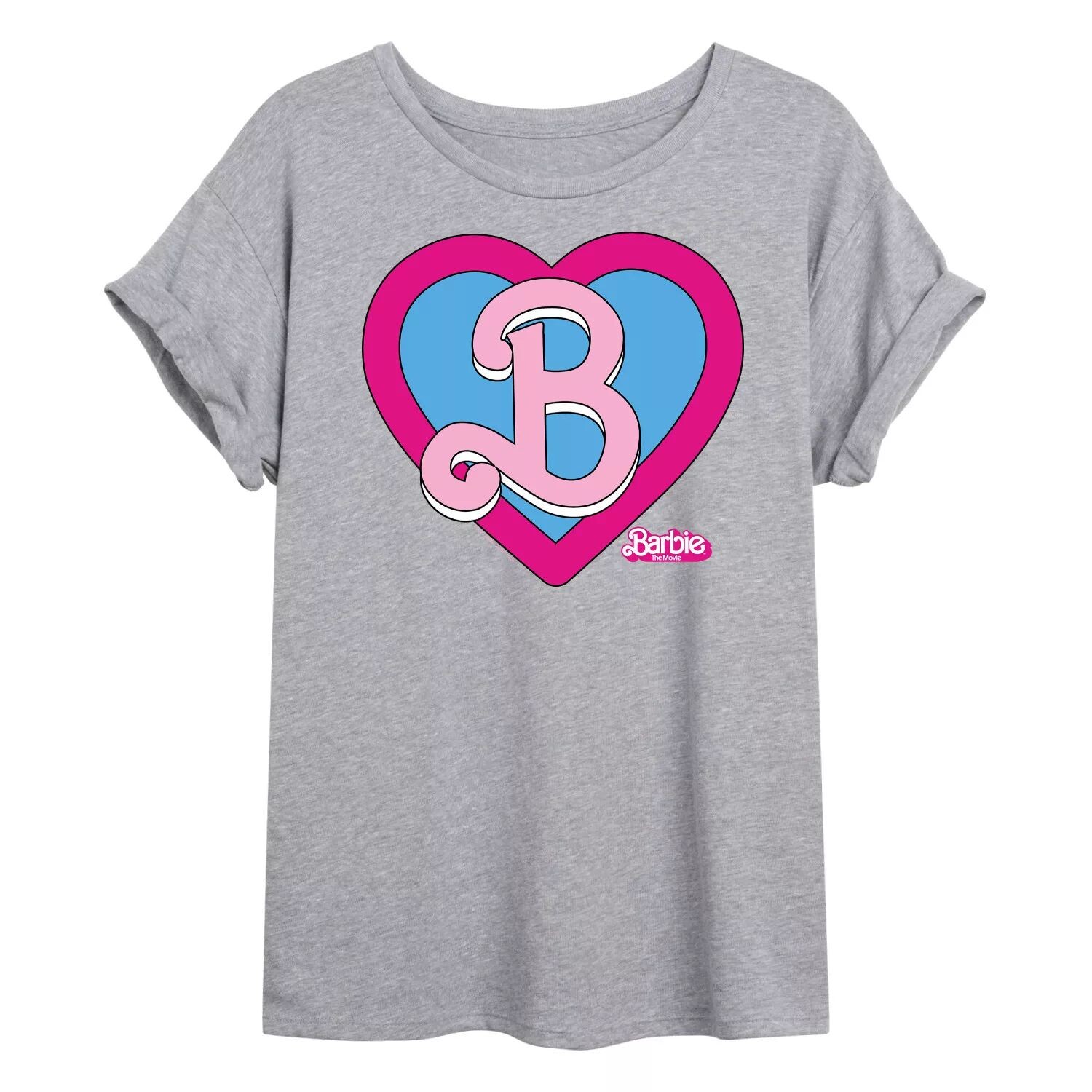 

Детская струящаяся футболка Barbie The Movie Heart Crest Barbie, серый