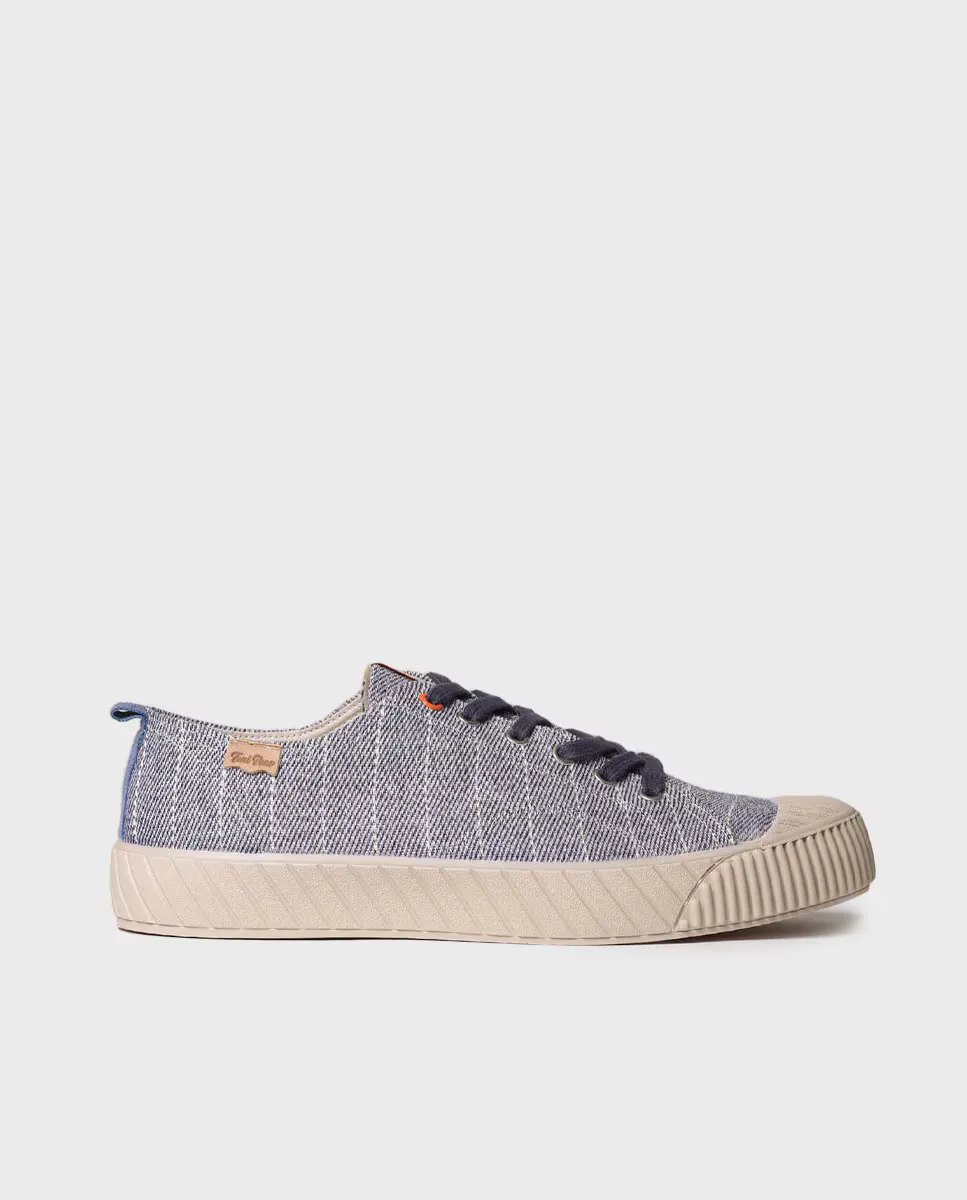 

Полосатые мужские кроссовки из парусины Toni Pons, темно-синий