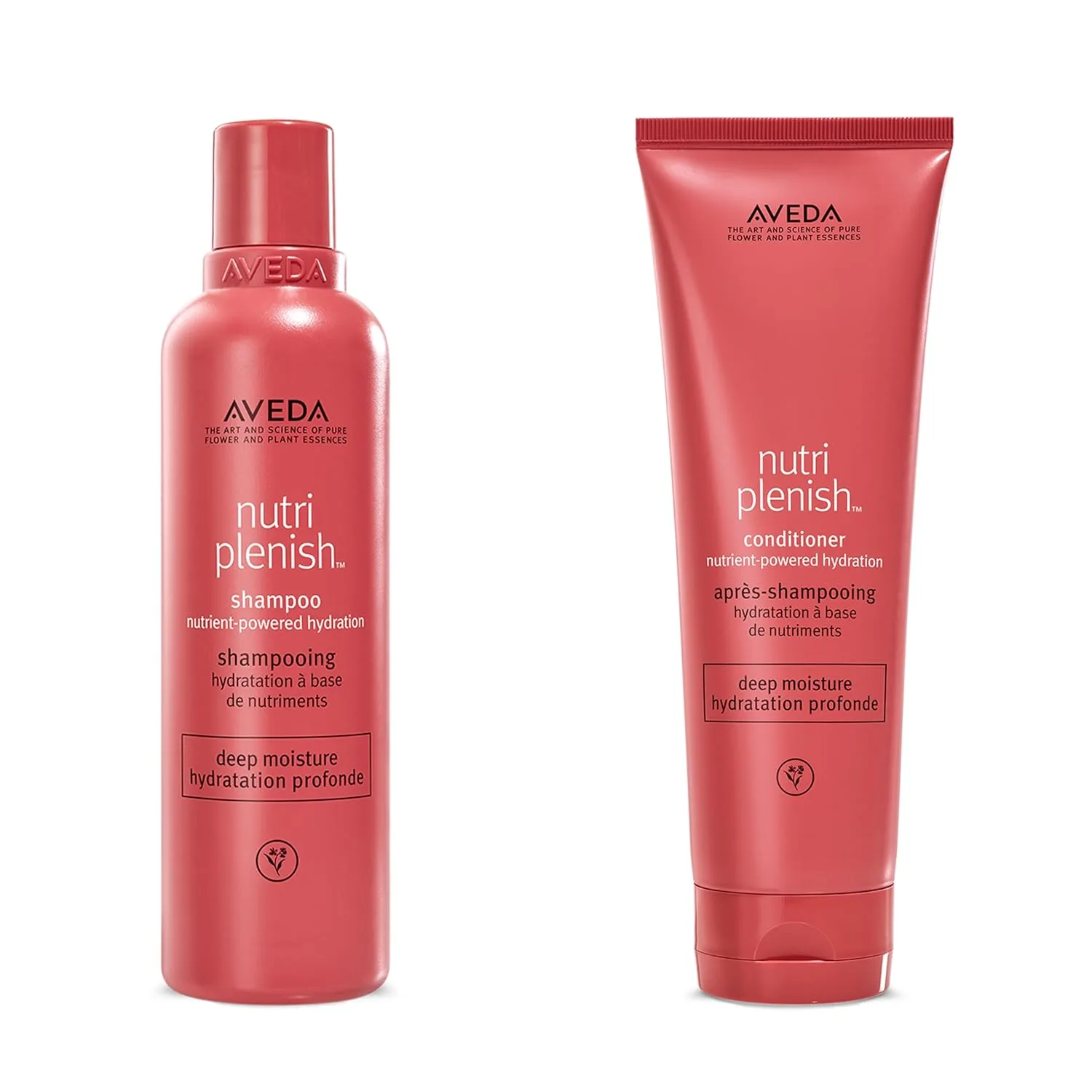 Шампунь и кондиционер Aveda Nutriplenish Deep Moisture (двойной комплект) | для сухих и очень сухих волос | Органическое масло граната, кокосовое масло, масло манго | 240 мл