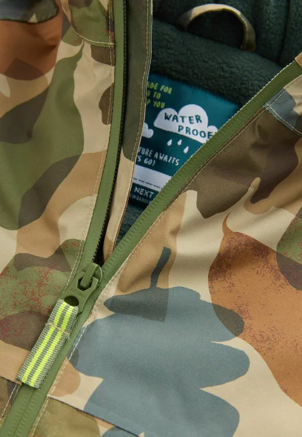 Зимняя водонепроницаемая теплая утепленная куртка стандартного кроя Next, Khaki Camo — фото 3