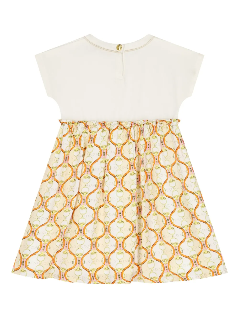 Платье с вышитым логотипом Escada Kids, белый — фото 2