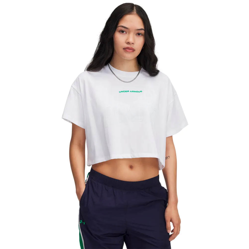 

Футболка Under Armour Varsity Mix HeavyWeight Crop, белый