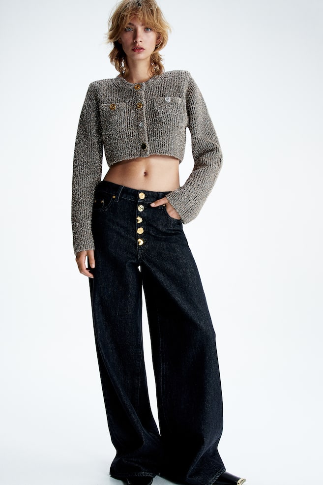 

Короткий кардиган с блестками H&M, золотой