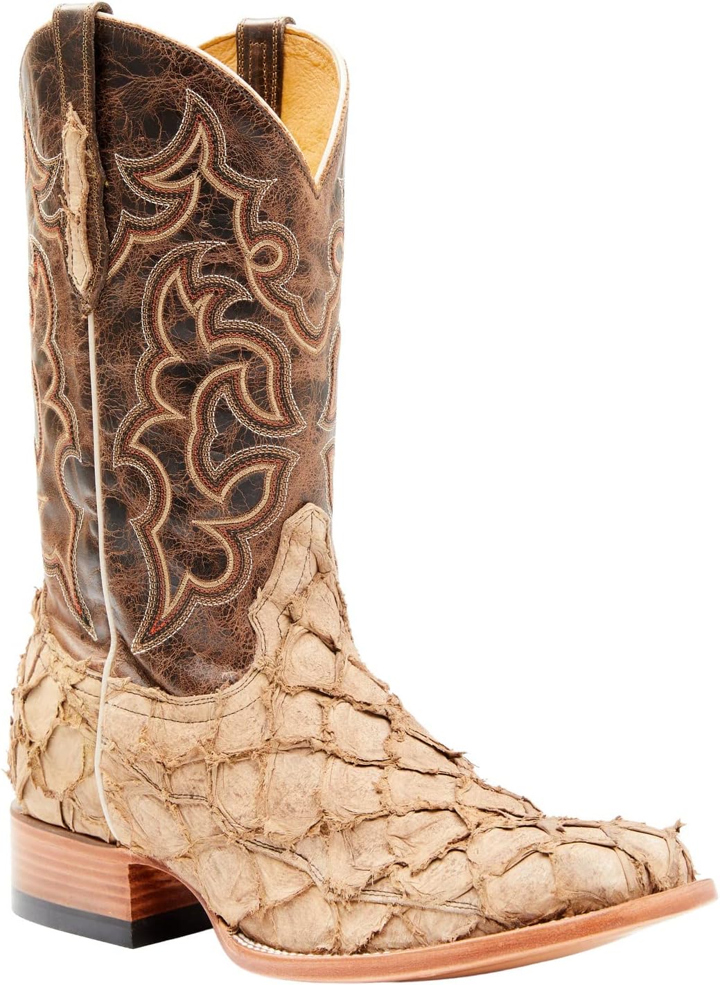 

Мужские экзотические вестерн-бутсы Cody James из Пираруку с широкой квадратной ноской - Bbme-102, Tan