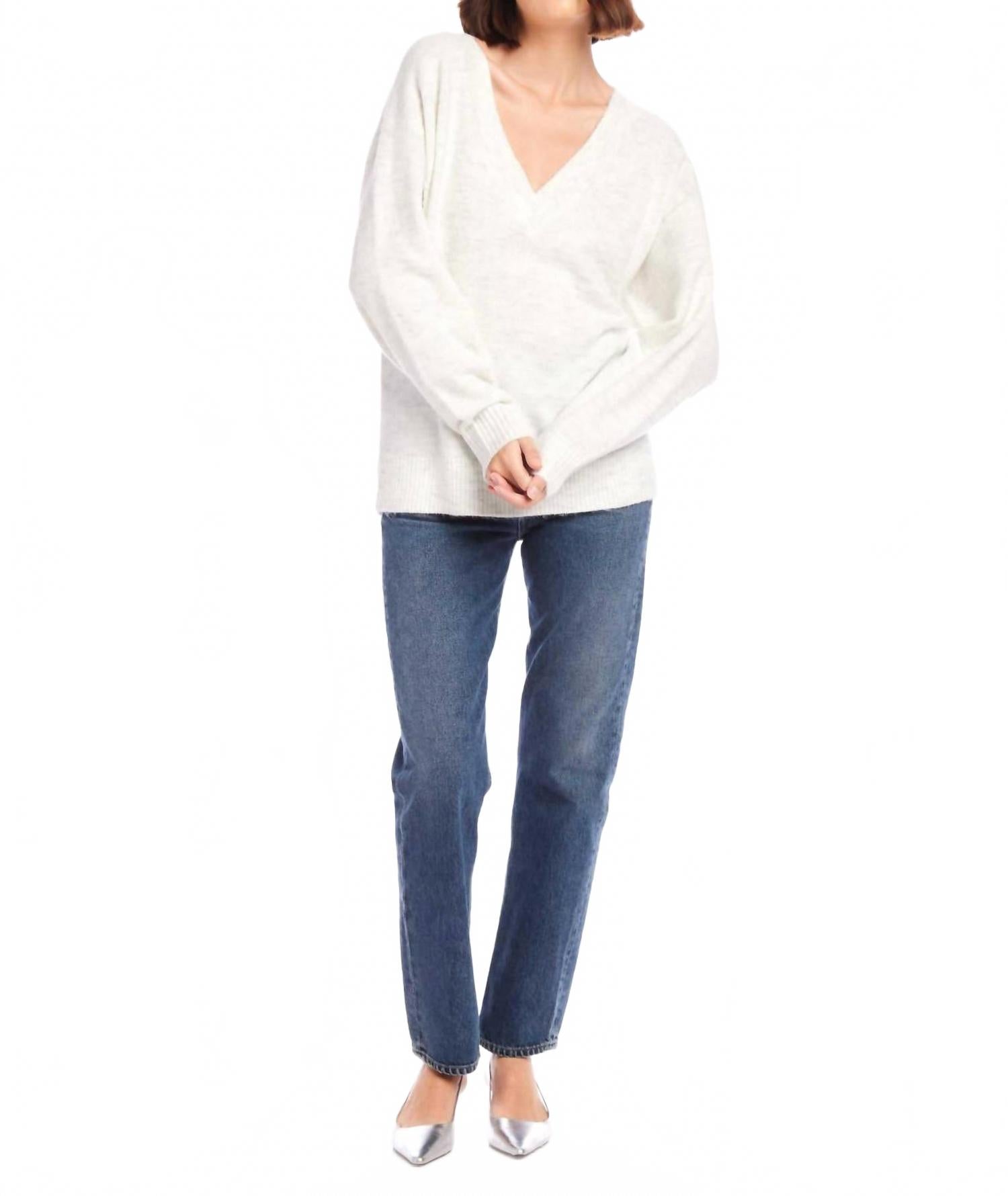 

Deliana Свитер с V-образным вырезом в цвете пепел Fifteen Twenty, Ash