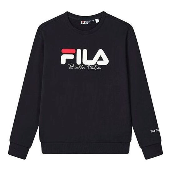 

Свитер classic logo crew sweater 'black white' Fila, черный