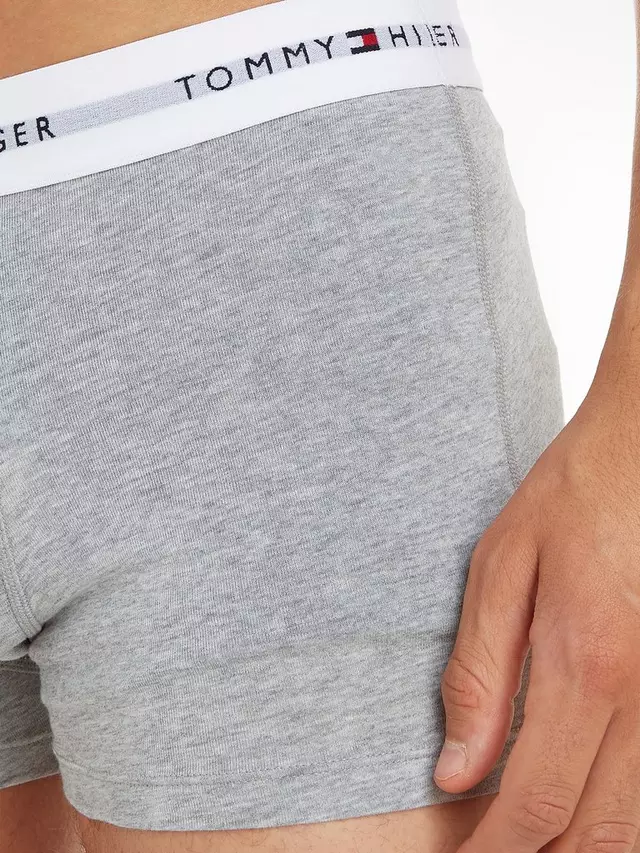 Трусы Tommy Hilfiger Essential Logo Waistband 3 шт, цвет grey/black/white — фото 4