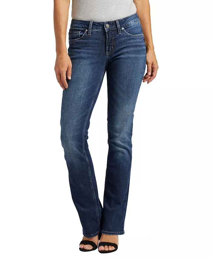 

Джинсы Suki Mid Rise Stretchy Slim Bootcut Silver Jeans Co., синий