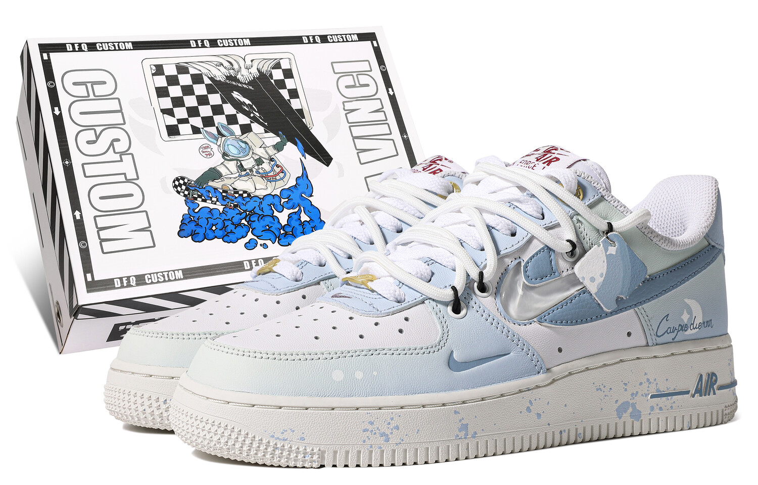 

Женские кроссовки для скейтбординга Nike Air Force 1, Light Blue