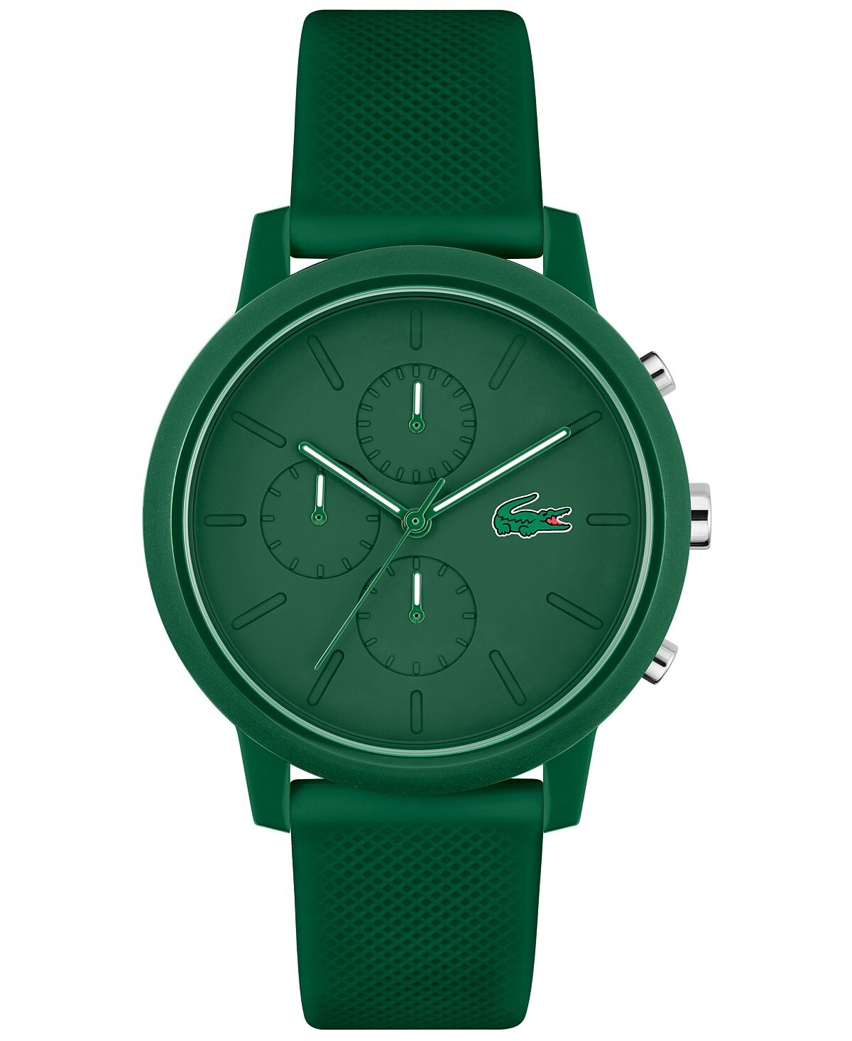 

Мужчины. L 12.12. Часы Chrono Green на силиконовом ремешке 43 мм Lacoste