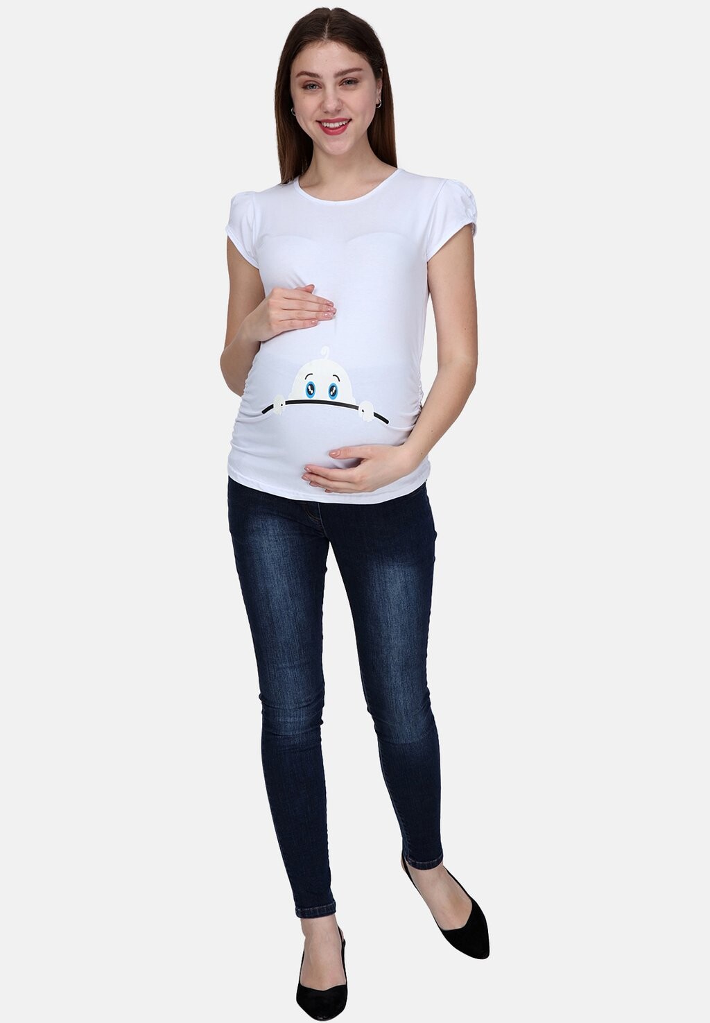 

Футболка с принтом NEUGIERIGES BABY M.M.C., белый