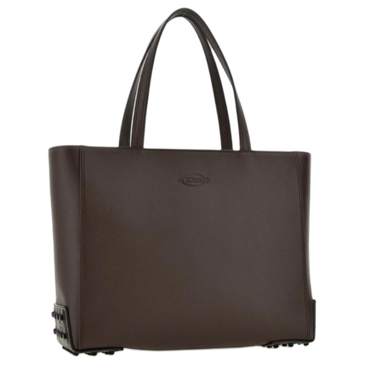 TOD'S Средняя мужская сумка через плечо из коровьей кожи brown — фото 2