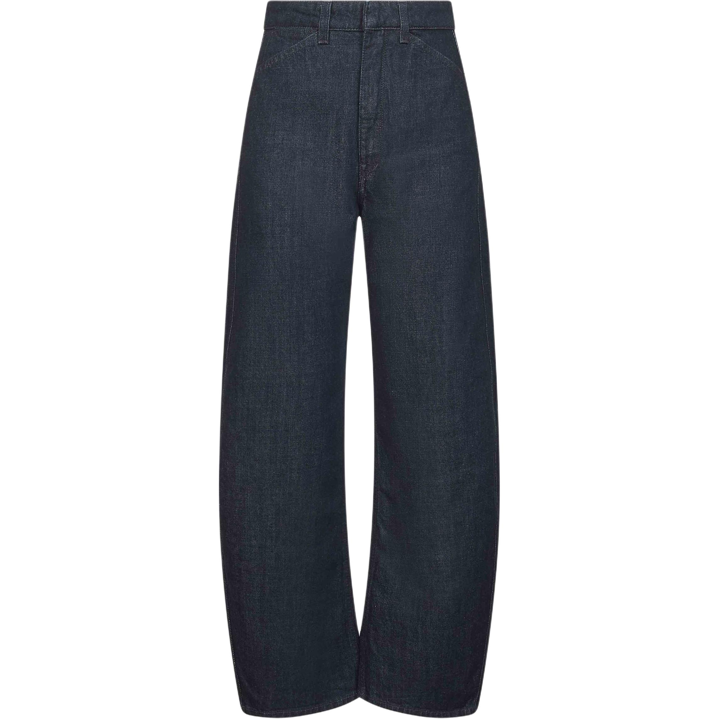 

Завышенные брюки с изогнутым кроем Lemaire, синий