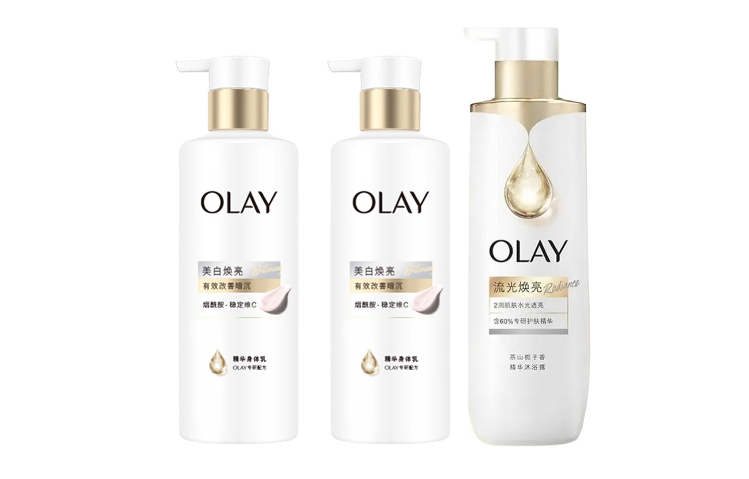 

Набор для ухода за телом с ниацинамидом для увлажнения и питания кожи успокаивающий эффект с ароматом 250г+500г Olay