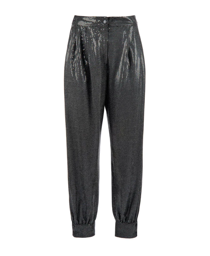 

Черные широкие брюки с высокой талией Nenette, черный