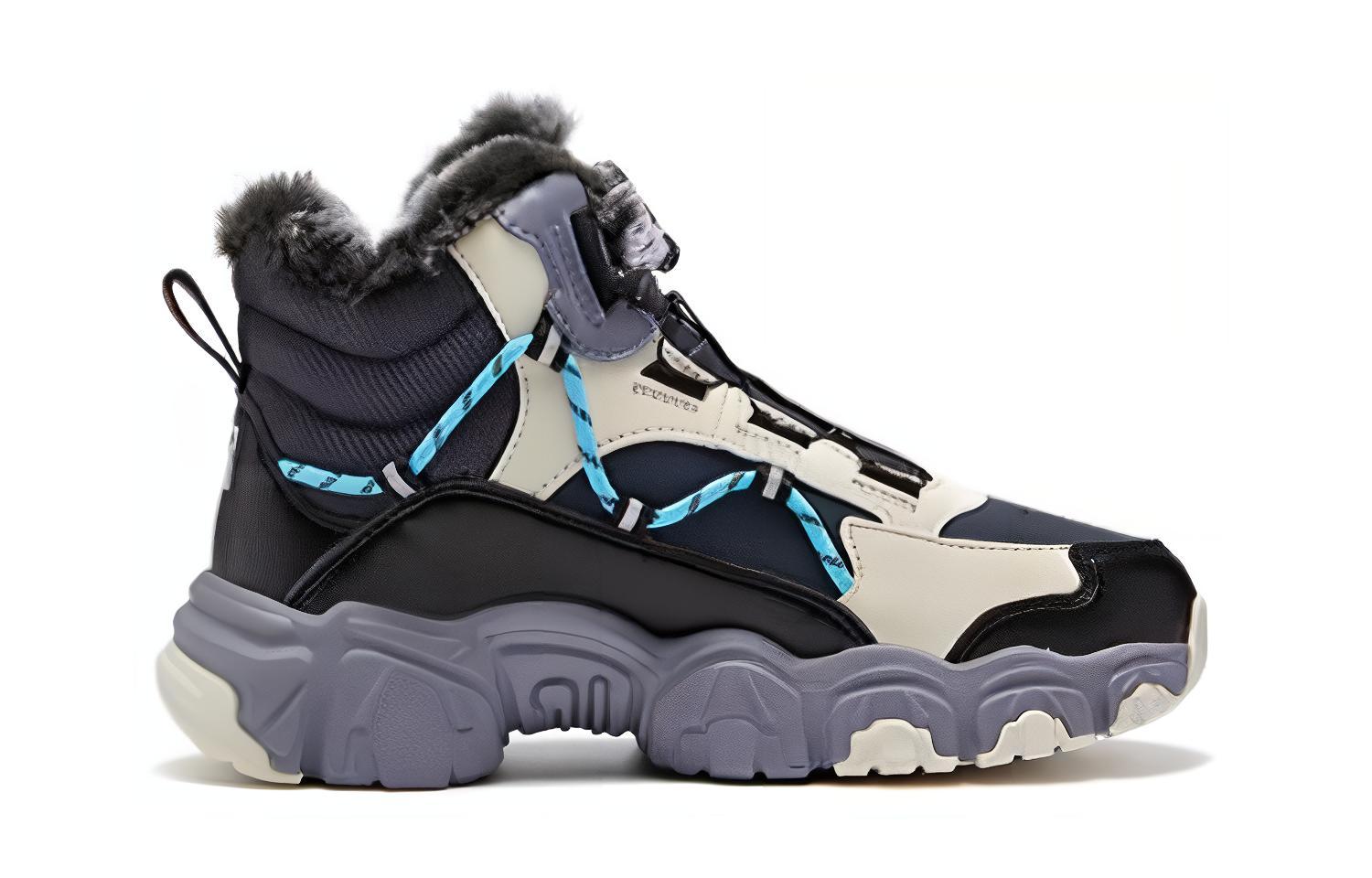 Износостойкие дышащие низкие детские повседневные кроссовки Contour Blue Mirrored Gray для подростков FILA KIDS — фото 2