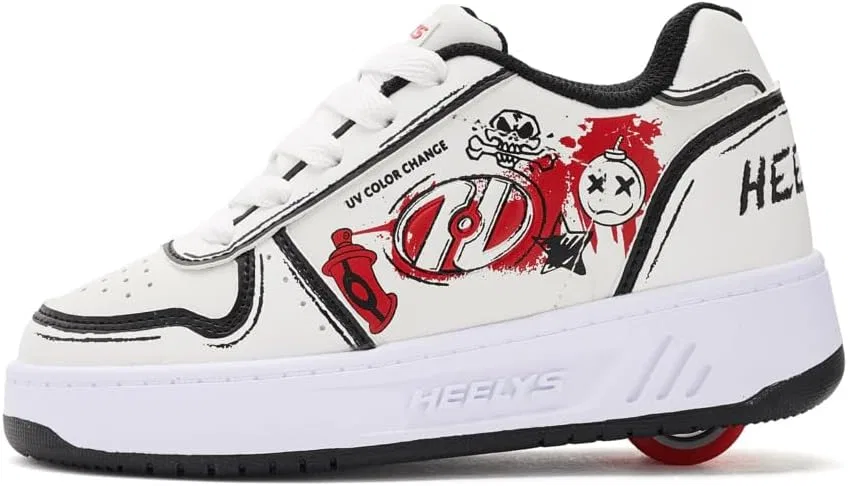 Кроссовки на колесиках HEELYS, белый/черный/красный — фото 4