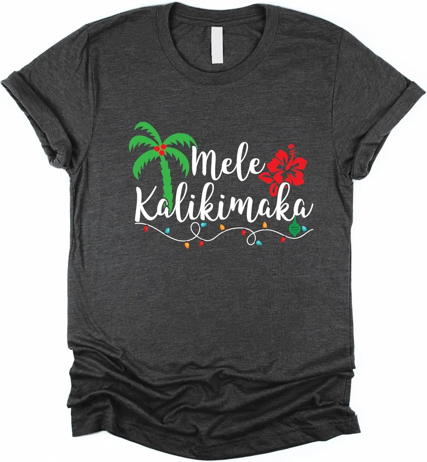 Футболка Mele Kalikimaka для поездки на Гавайи, модная футболка для пляжа на Гавайских островах, рождественская футболка для праздника, футболка с коротким рукавом