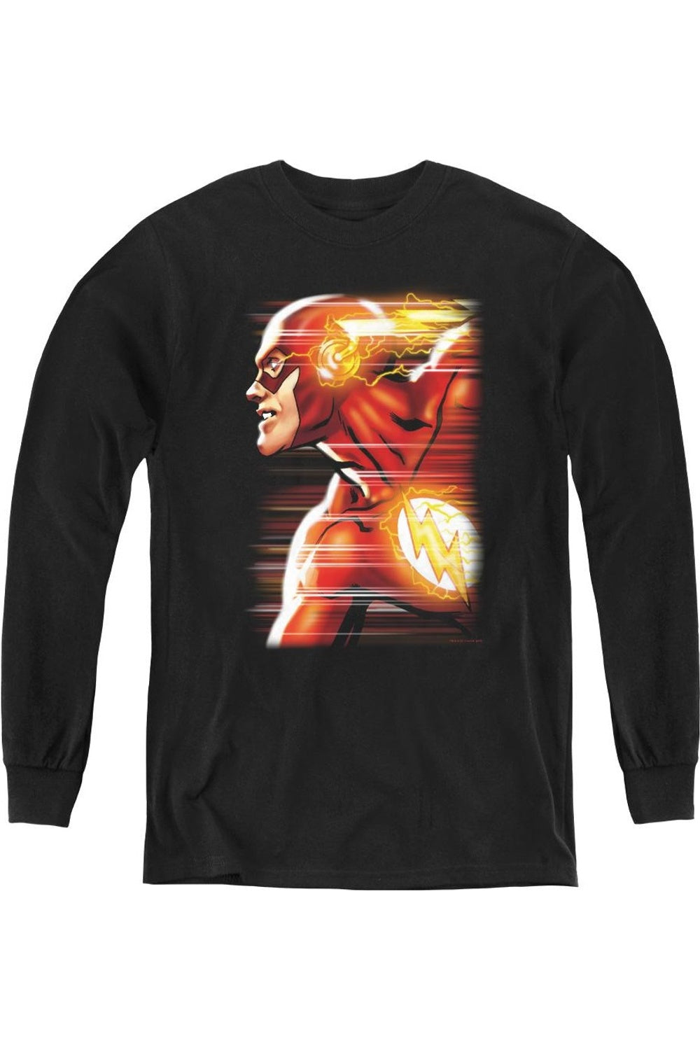 

Футболка с длинным рукавом для подростков Justice League of America Speed Head Gildan, черный