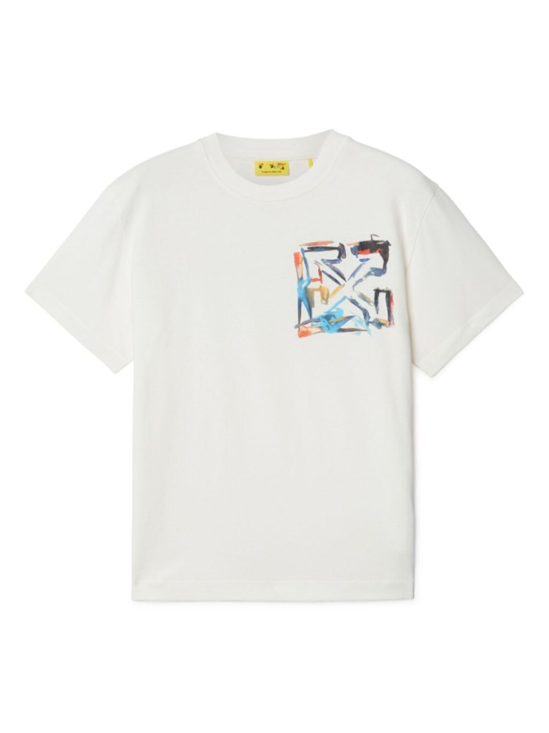 

Футболка с акварелью Off-White Kids, белый