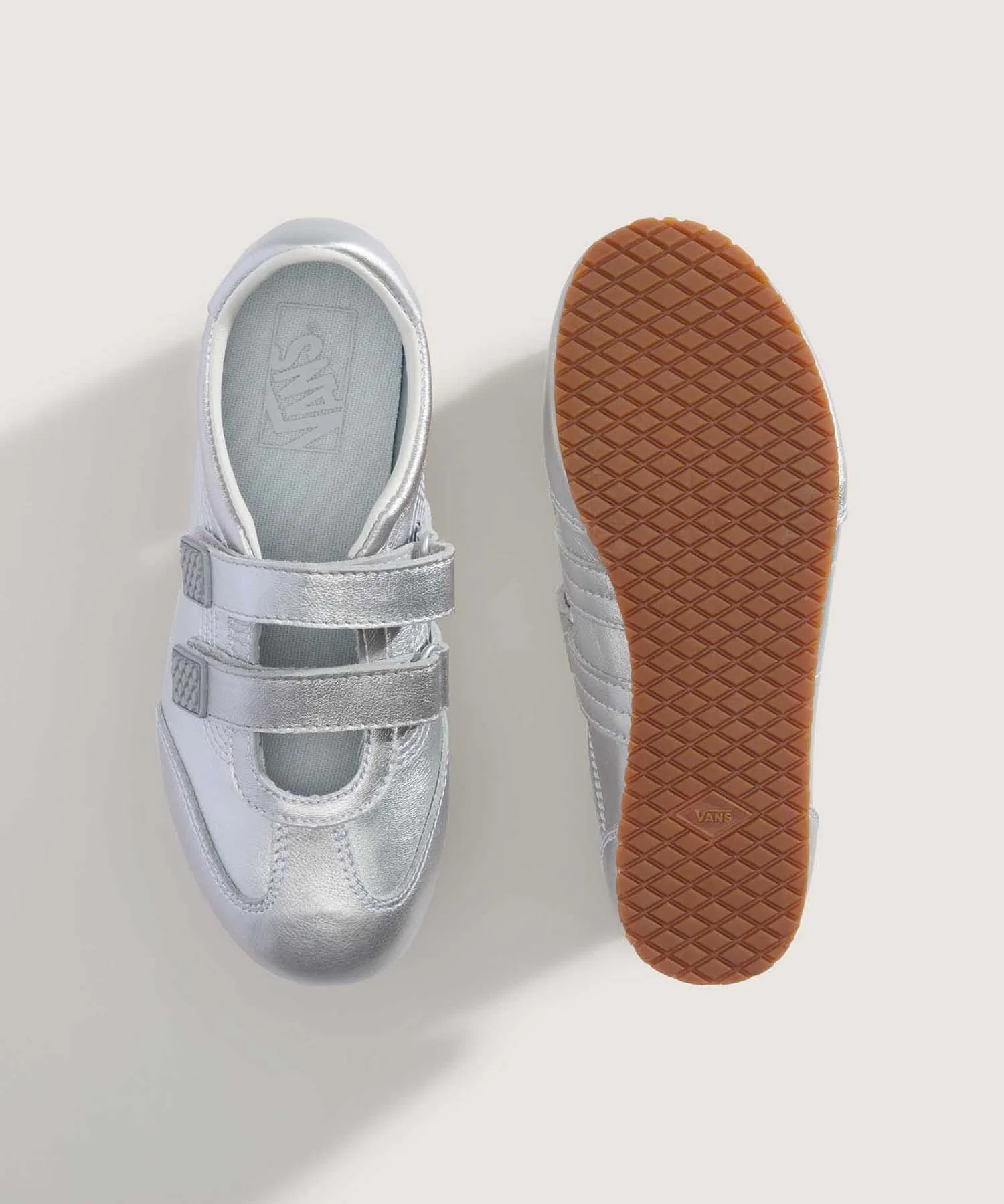 Унисекс кроссовки VANS PREMIUM Mary Jane Super Lo Pro серебристые — фото 4
