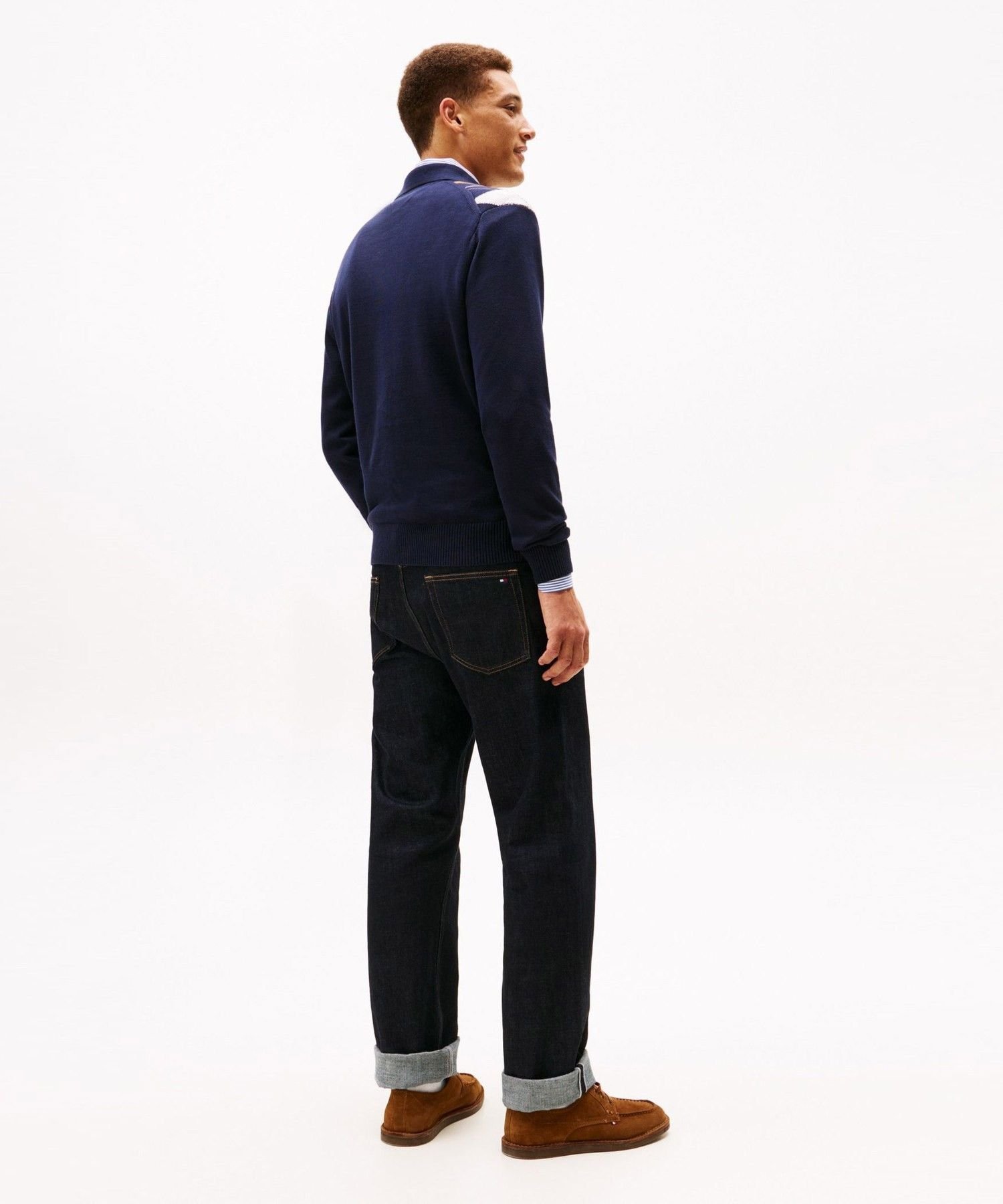 Регбийный свитер «Аргайл» TOMMY HILFIGER, Navy DW5 — фото 4