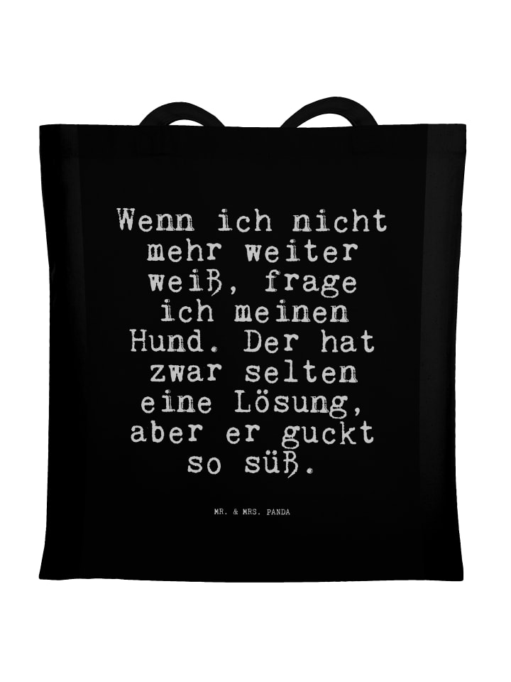 

Mr. & Mrs. Panda Сумка-шоппер с надписью «Если меня больше не будет...» черного цвета