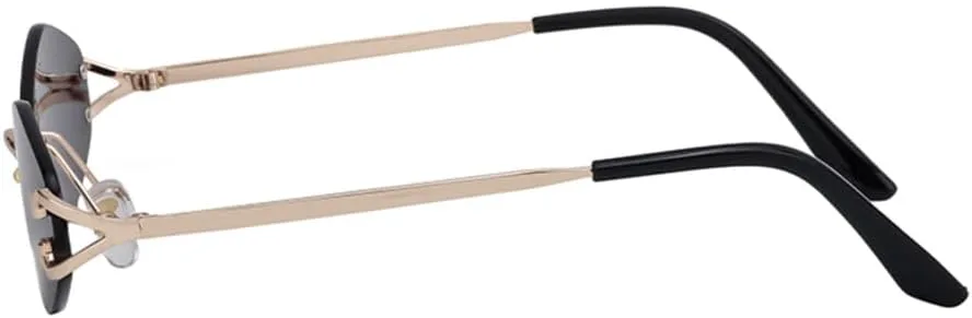 

Солнцезащитные очки без оправы ромбовидной формы для женщин, солнцезащитные очки в маленькой оправе для мужчин, винтажные многоугольные солнцезащитные очки JRSMLF, 2