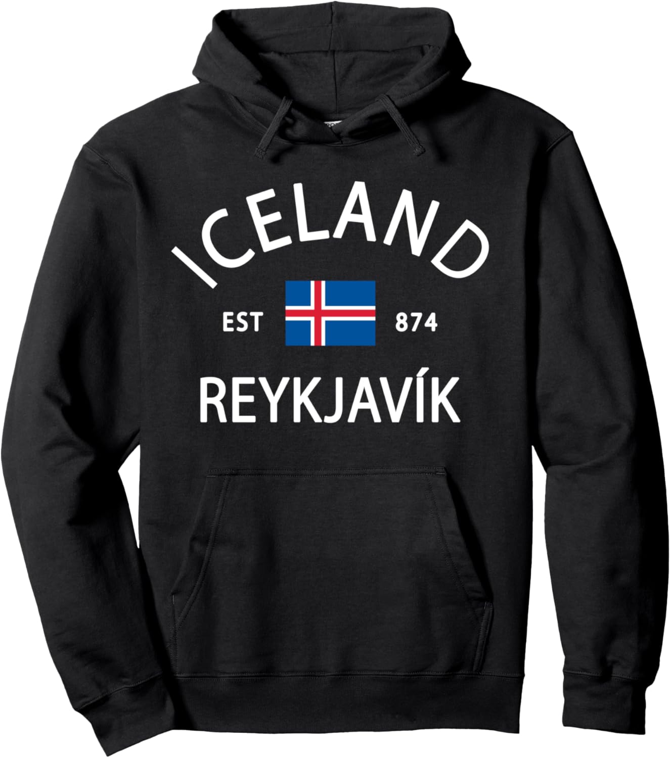 

Худи с изображением озера Явик, Исландия Iceland Shirts & Reykjavik Souvenirs & Tees Co., черный