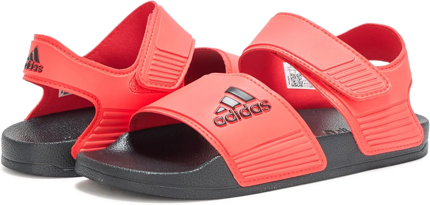 Сланцы Adidas Kids Adilette, ярко-красный/черный — фото 2