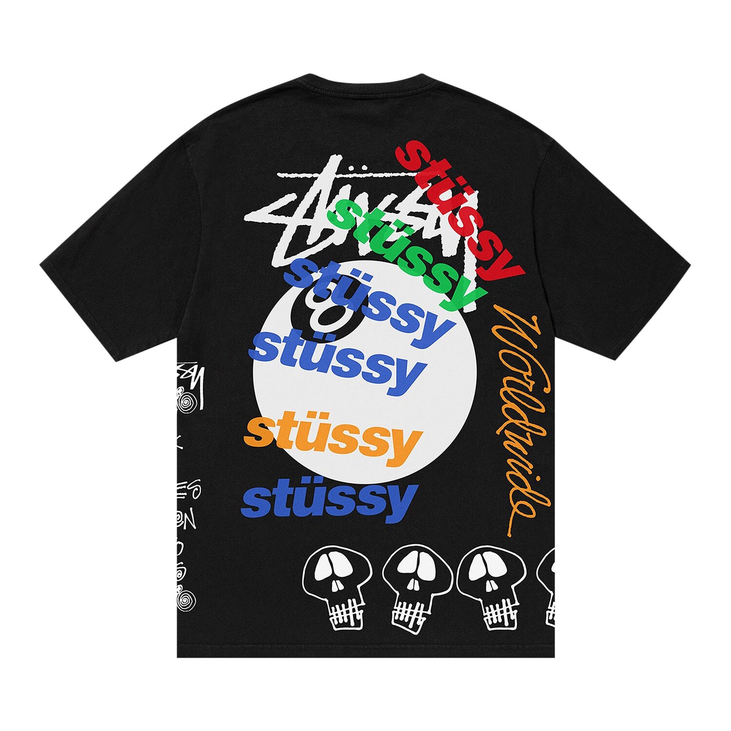 Футболка Stussy Test Strike, окрашенная в пигмент, черная — фото 2