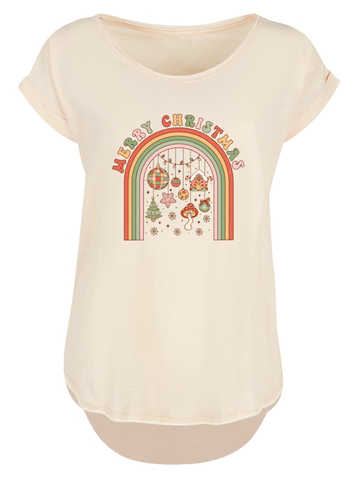 

Удлиненная футболка Merry Christmas Cozy Vibes в цвете Whitesand F4NT4STIC, Белый, Удлиненная футболка Merry Christmas Cozy Vibes в цвете Whitesand F4NT4STIC