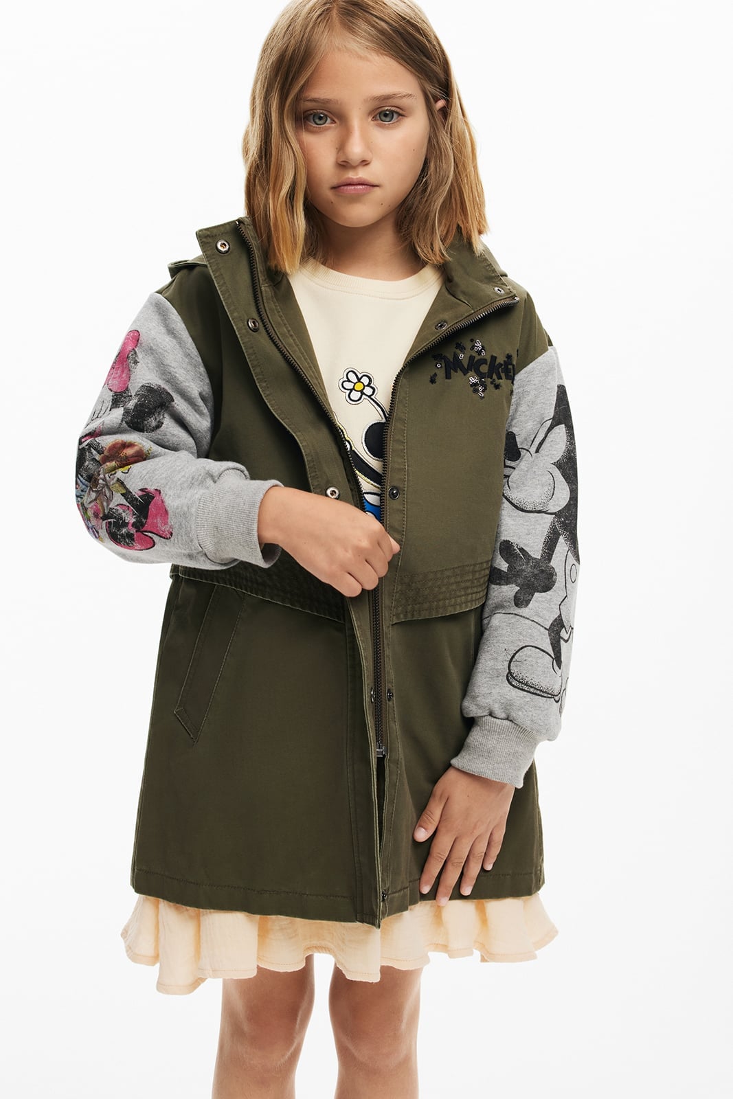 Комбинированная толстовка Disney Desigual, Green/4092 — фото 3