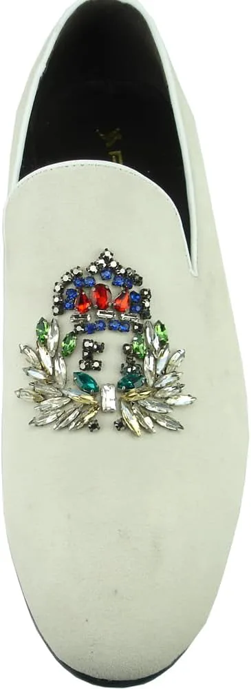 

FI-7355 Замшевые лоферы без шнурков с кристаллами Fiesso by Aurelio Garcia, бежевый