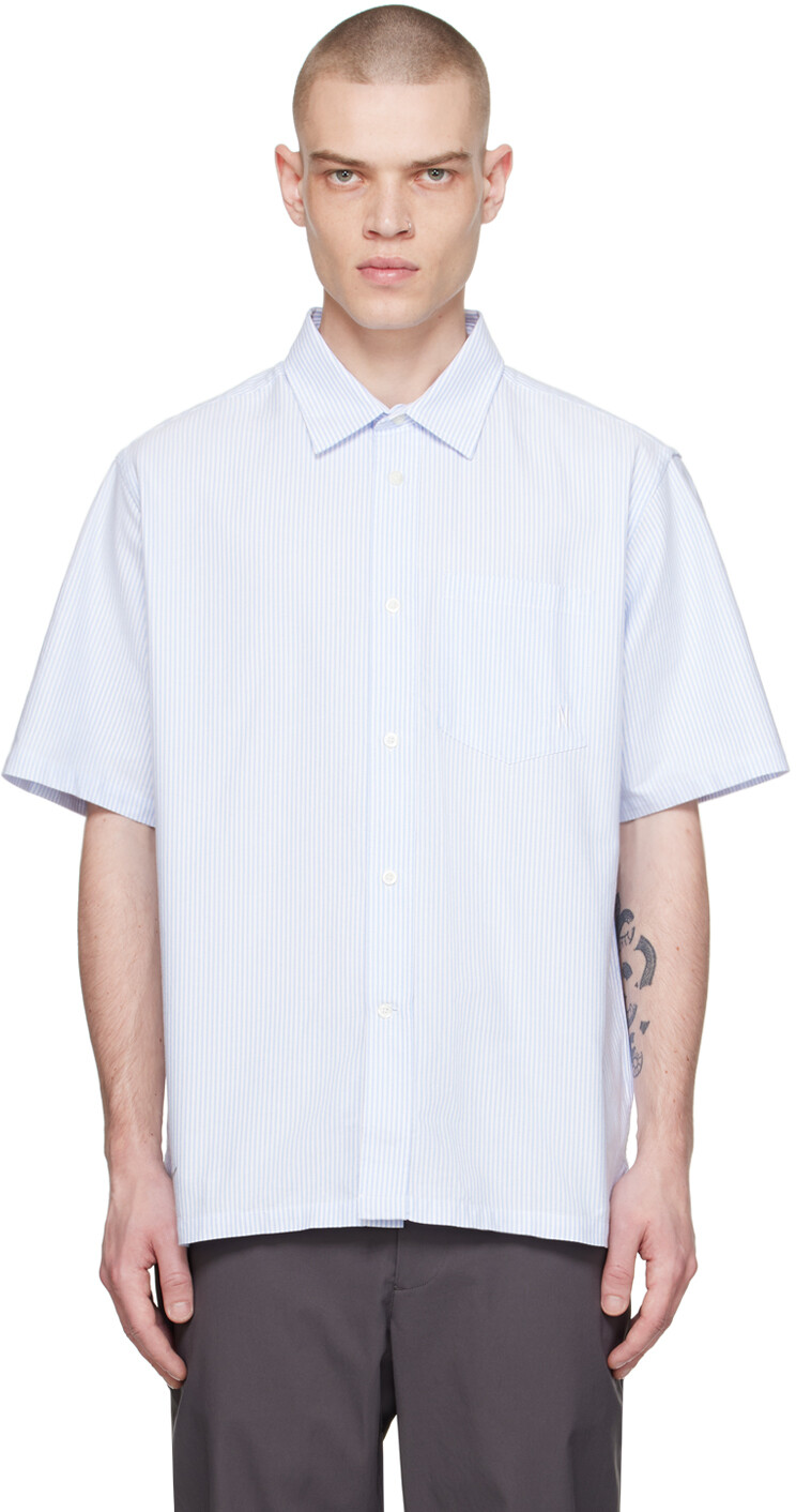 

Бело-синяя рубашка Ивана NORSE PROJECTS