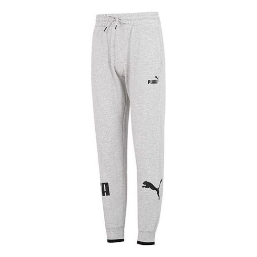 

Брюки power sweatpants 'light grey' Puma, серый