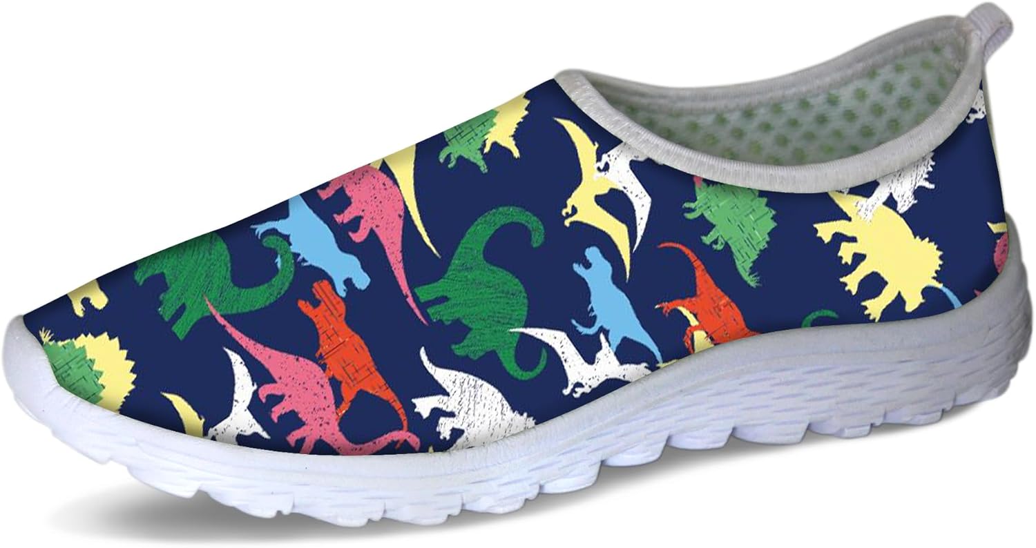 

Кроссовки Forchrinse Panda для женщин и мужчин Go Walk Slip-on для бега и ходьбы, Dinosaur