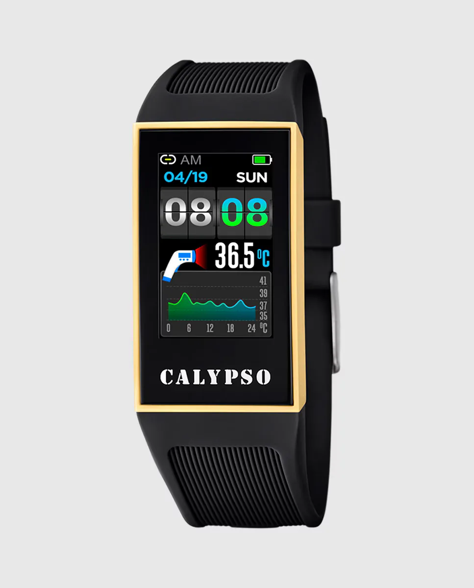 

Женские часы K8502/4 Черные резиновые умные часы Calypso, черный