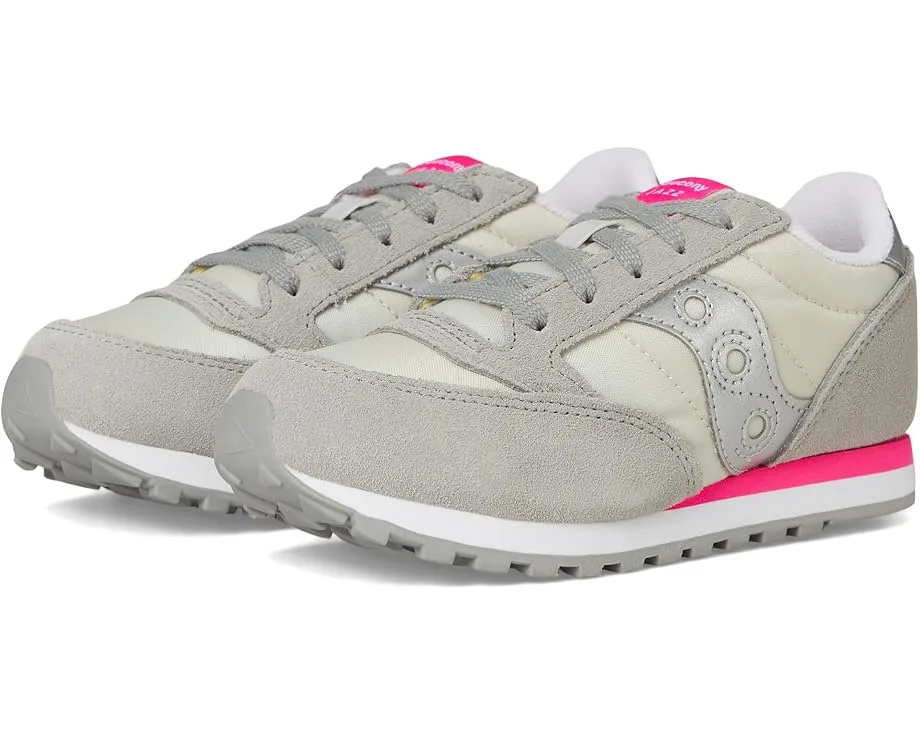 Кроссовки Saucony Kids Originals Jazz Original (Little Kid/Big Kid), Grey/Silver/Pink
