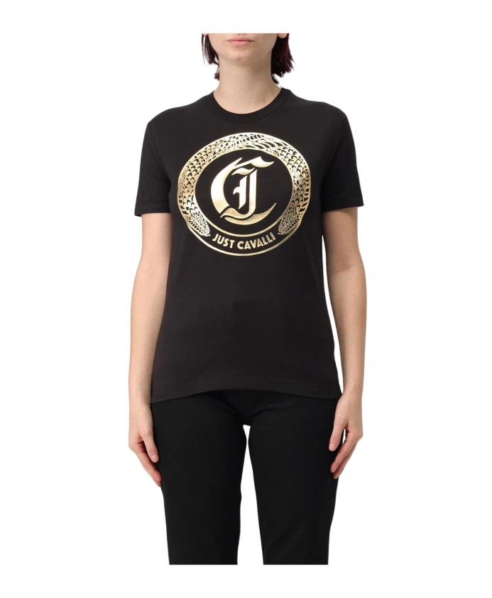 

Футболка с графическим принтом и круглым вырезом Just Cavalli, черный