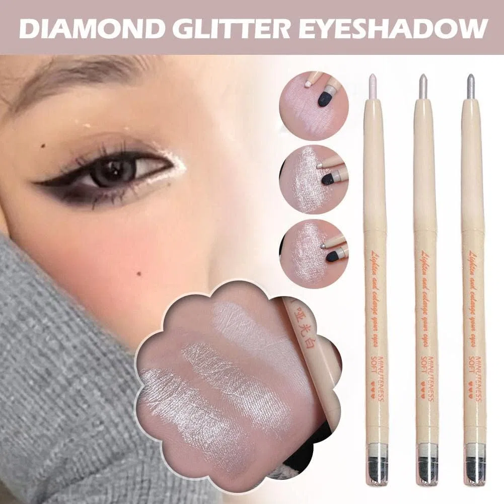 Подводка для глаз Diamond Glitter Wxzear перламутрово-белый — фото 4