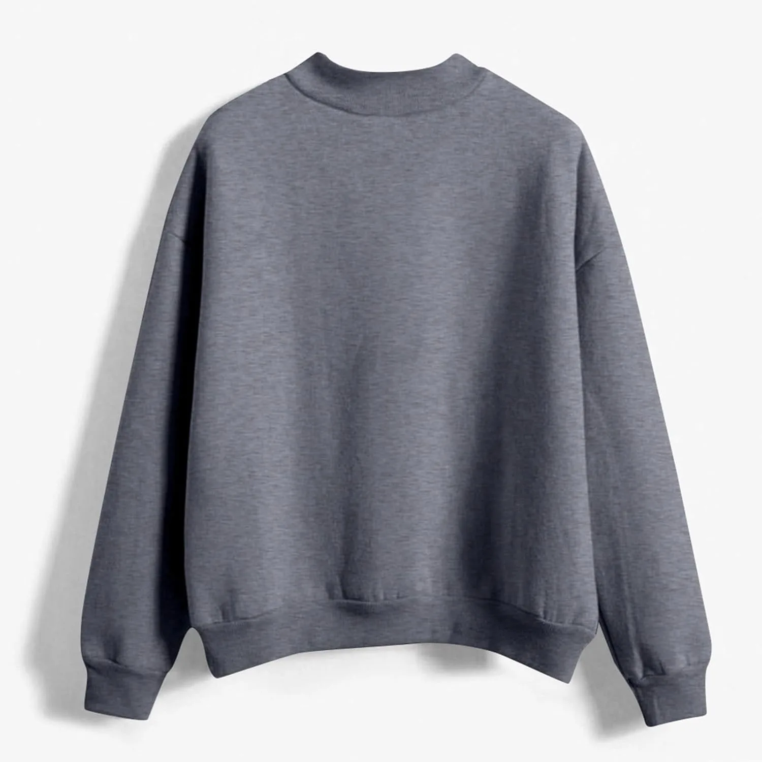Оверсайз свитшот для женщин Casual Loose Fit Mock Neck — фото 4