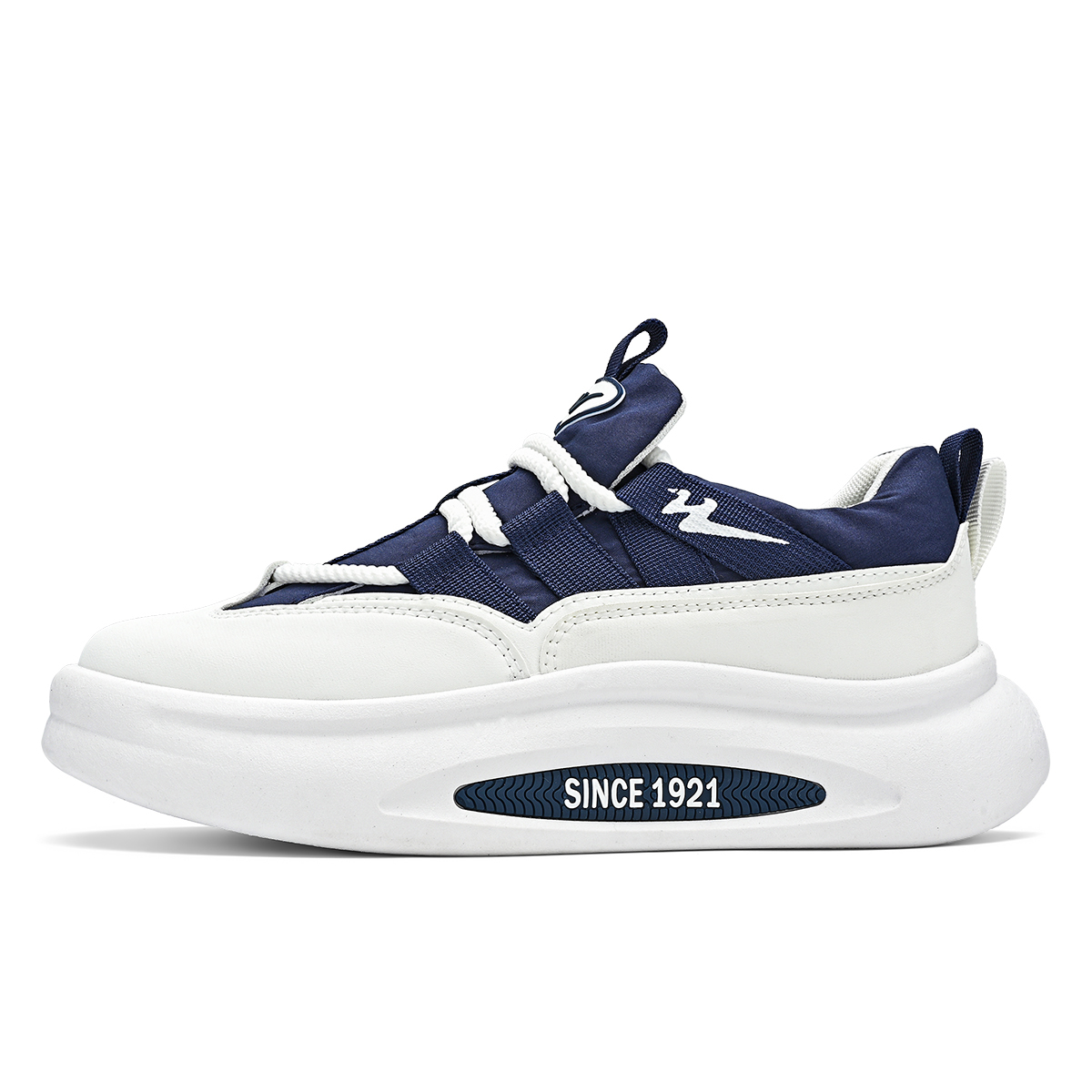 

Амортизирующие противоскользящие повседневные кроссовки мужские Blue White Binary, White Blue
