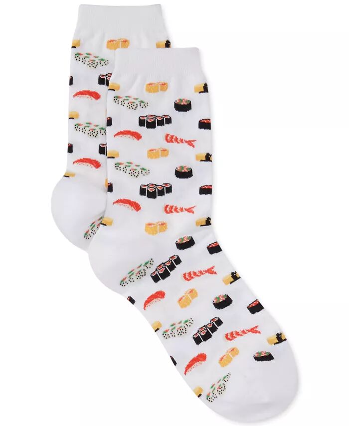 

Женские модные носки с принтом «суши» Hot Sox, белый