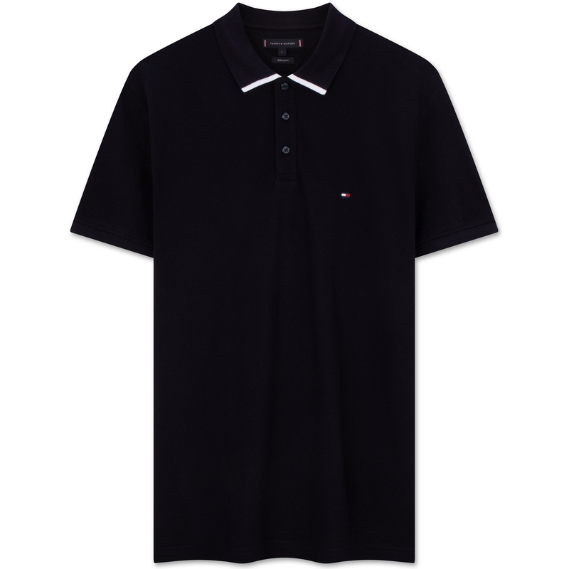 

Пике поло с вышитым логотипом Tommy Hilfiger, сине-серый C9T