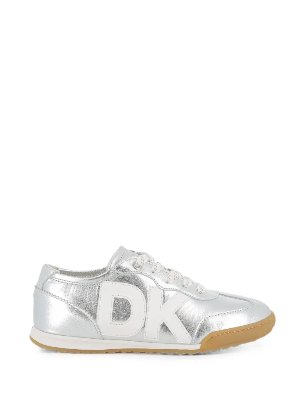 Кроссовки с нашивкой-логотипом Dkny Kids, серебряный — фото 2